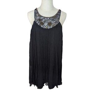 BCBGMaxAzria Gatsby Jane Beaded Silk Sleeveless Chiffon Cocktail Dress 6